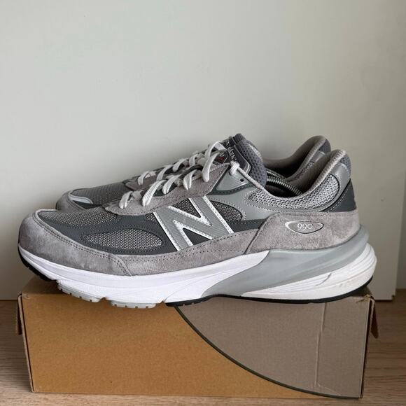 New Balance 990 V6 Grey/White Castlerock Men Sneakers- SZ 14 B main image 6